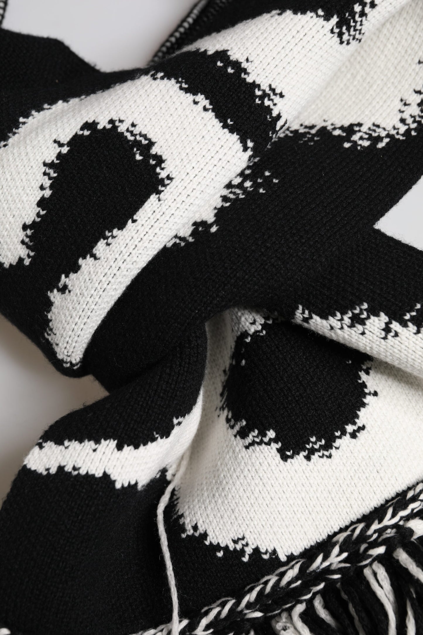 Dolce & Gabbana Black Logo Neck Warmer Wrap Men Shawl Scarf Dolce & Gabbana