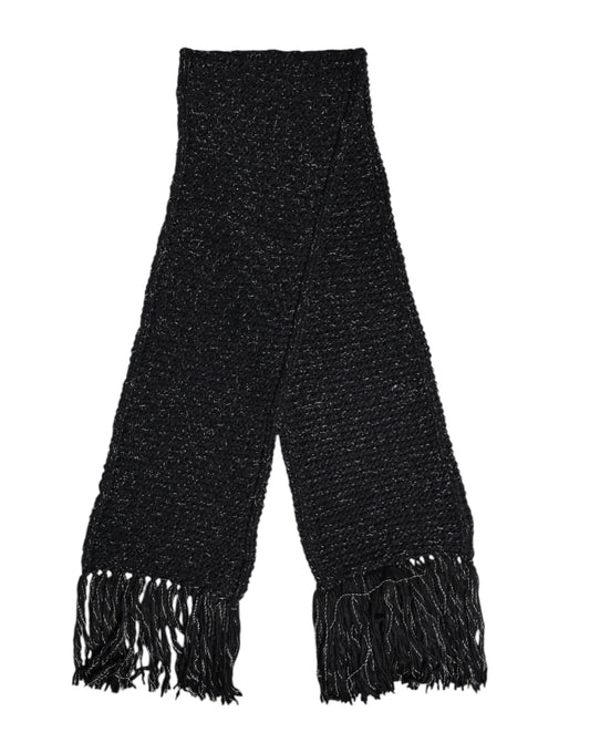Dolce & Gabbana Black Cashmere Neck Warmer Wrap Shawl Scarf Dolce & Gabbana