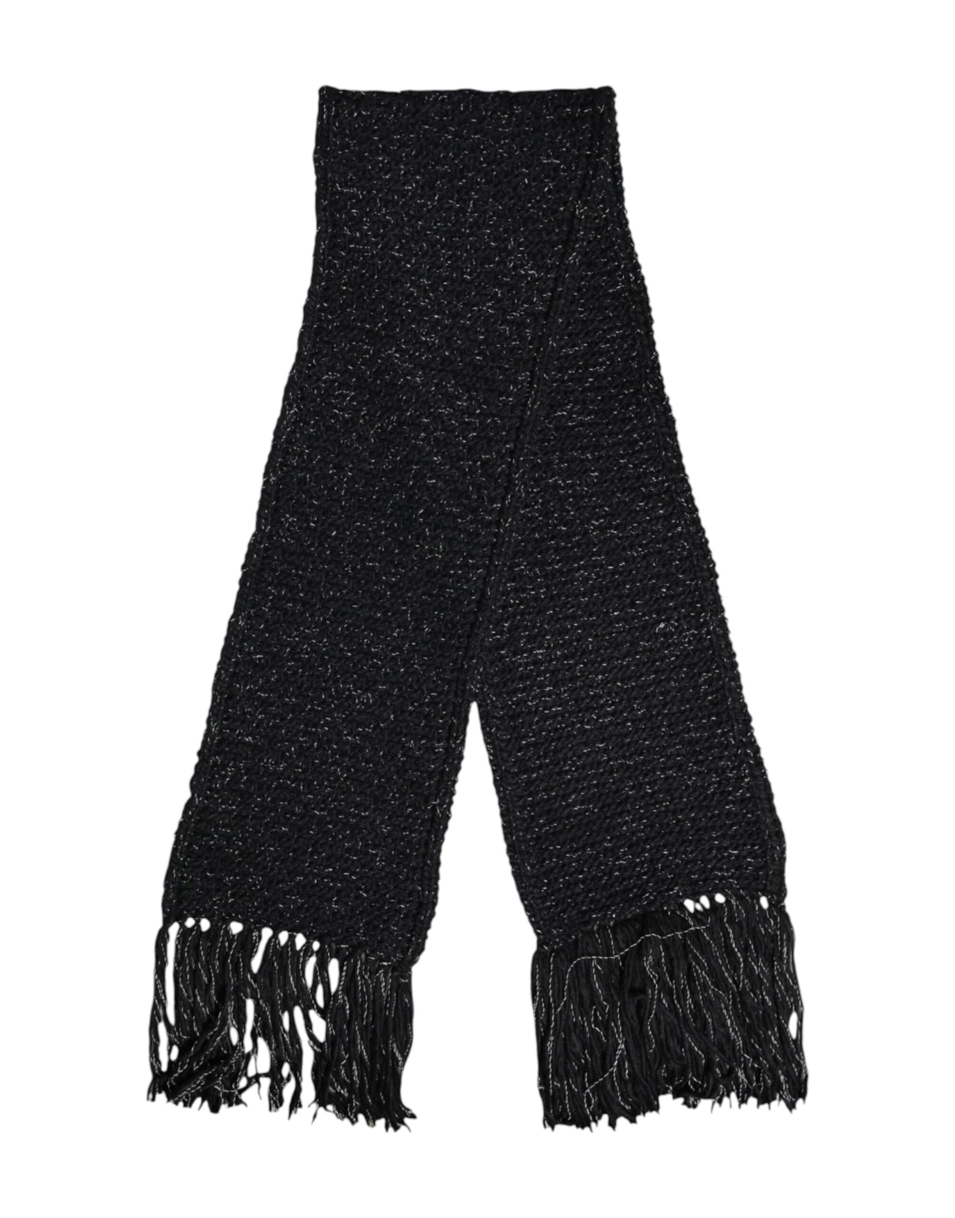 Dolce & Gabbana Black Cashmere Neck Warmer Wrap Shawl Scarf Dolce & Gabbana