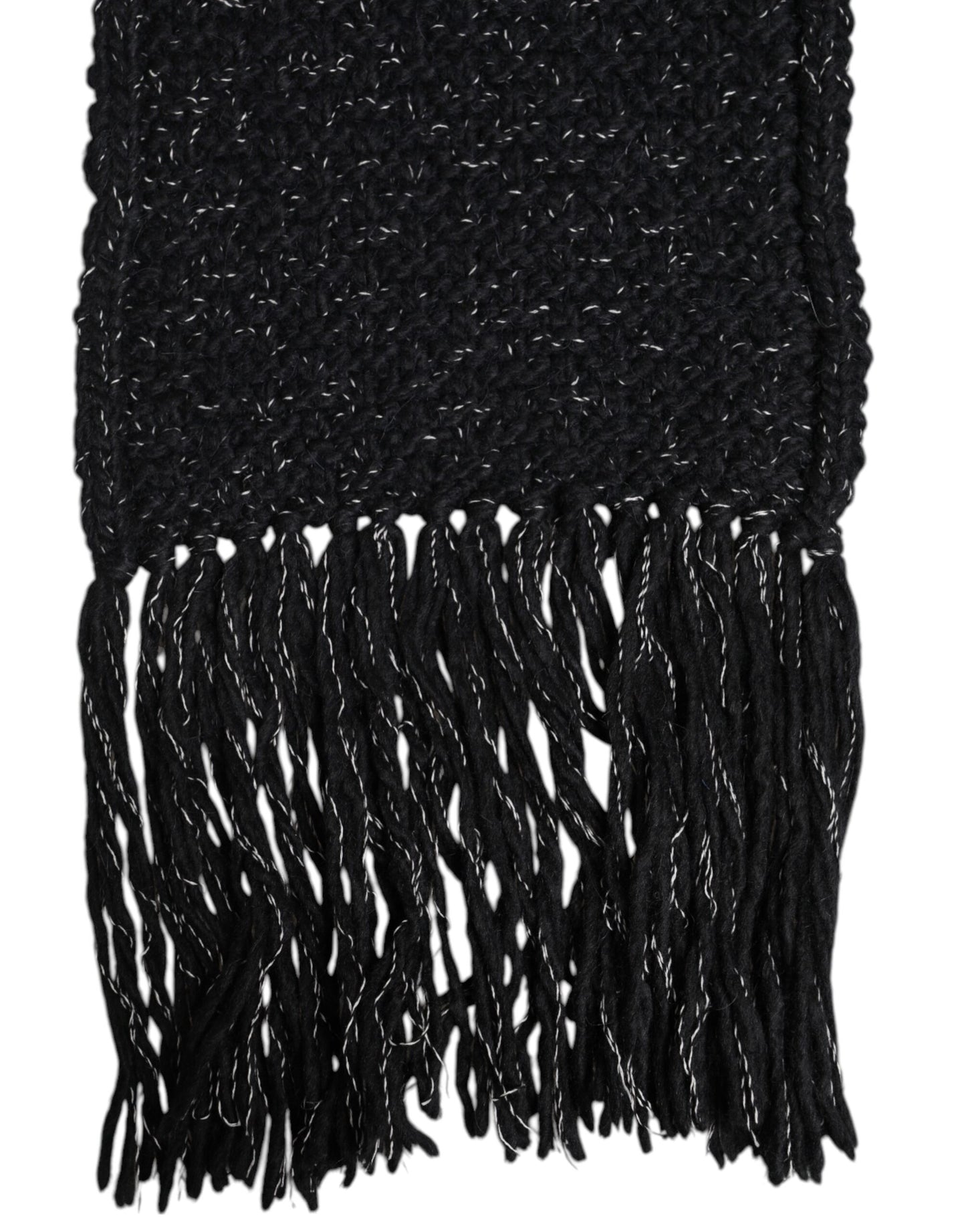 Dolce & Gabbana Black Cashmere Neck Warmer Wrap Shawl Scarf Dolce & Gabbana