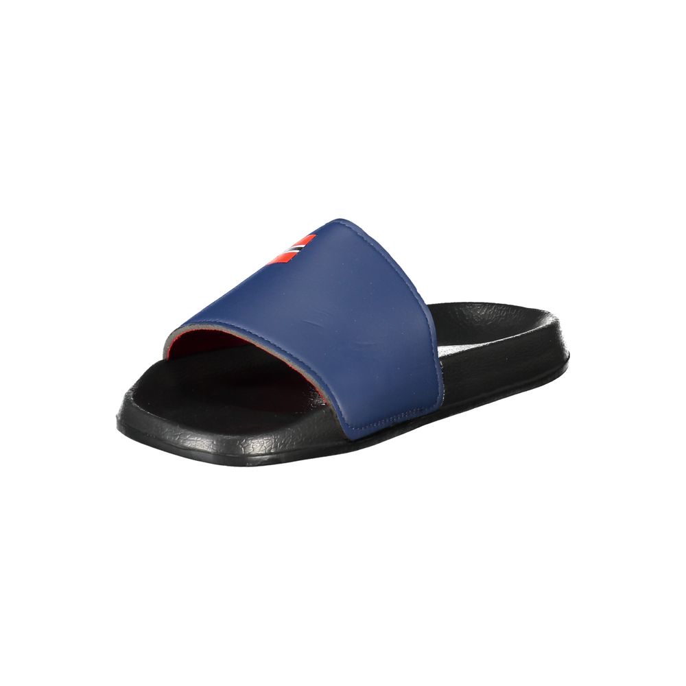 Norway 1963 black plastic men's slippers with a simple slip-on design and smooth finish, ideal for casual indoor wear.