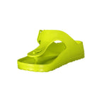 Norway 1963 Giallo Plastica women’s ciabatta sandals with yellow plastic straps and comfortable slip-on design.