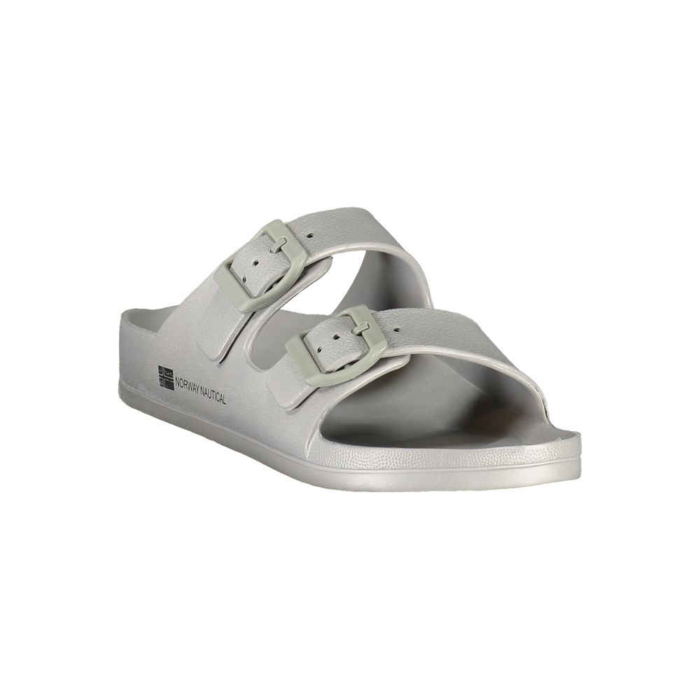 Norway 1963 Grigio Plastica women's slippers with grey plastic material and slip-on design, casual footwear for comfort.