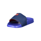 Norway 1963 blue plastic men's slippers featuring a simple slip-on design and textured soles.