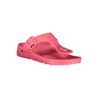 Norway 1963 Rosa Plastica Donna Ciabatta sandals in pink with open toe design and slip-on style for women.