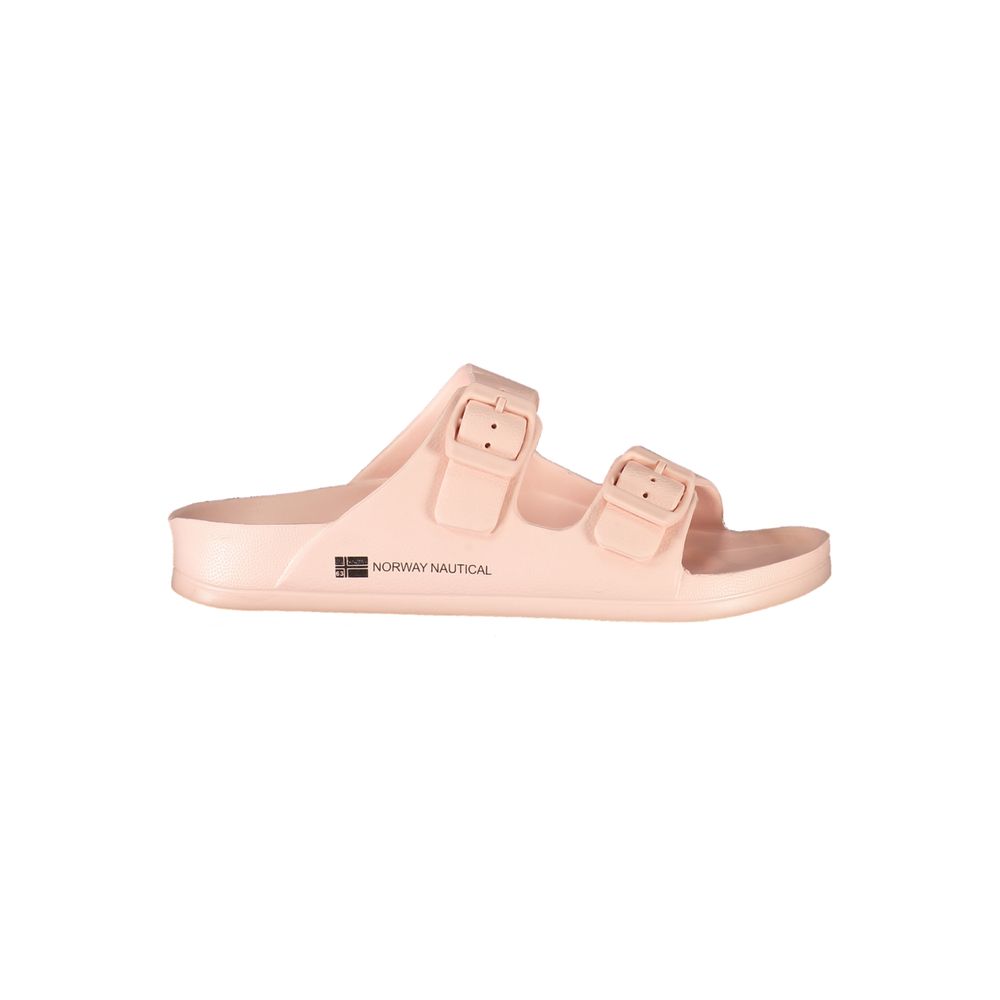Norway 1963 Rosa Plastica women's ciabatta sandals with soft pink plastic straps and a comfortable sole.