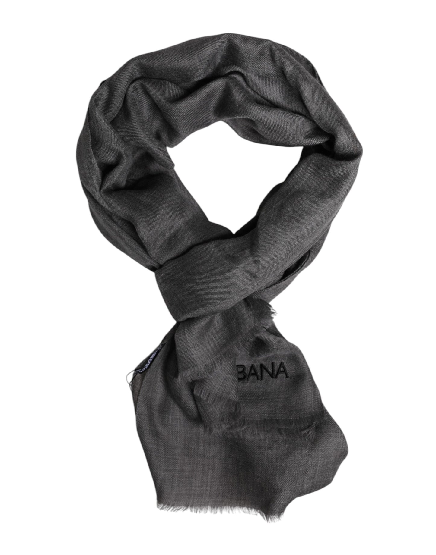 Dolce & Gabbana Gray Logo Print Neck Warmer Wrap Shawl Scarf Dolce & Gabbana