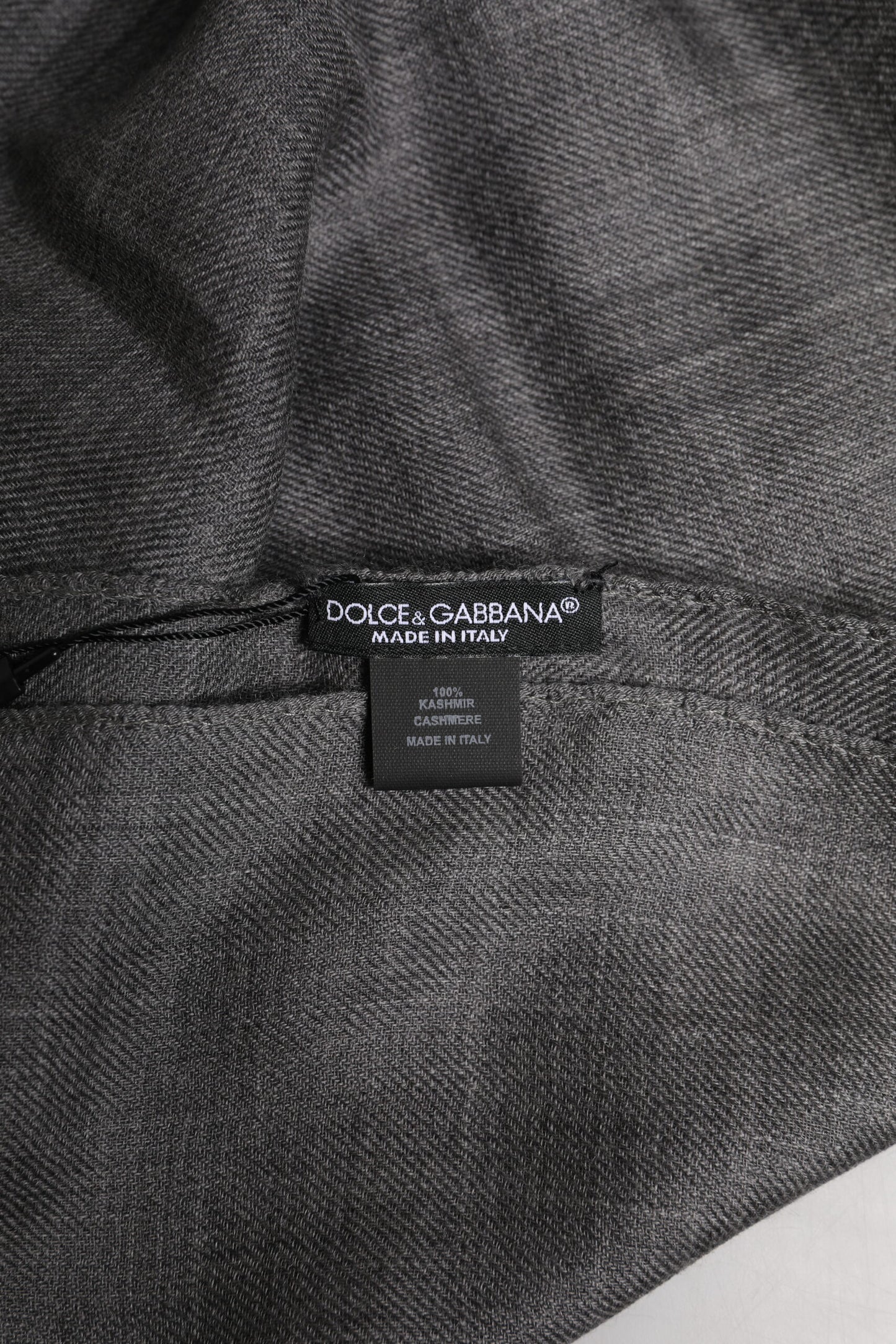 Dolce & Gabbana Gray Logo Print Neck Warmer Wrap Shawl Scarf Dolce & Gabbana