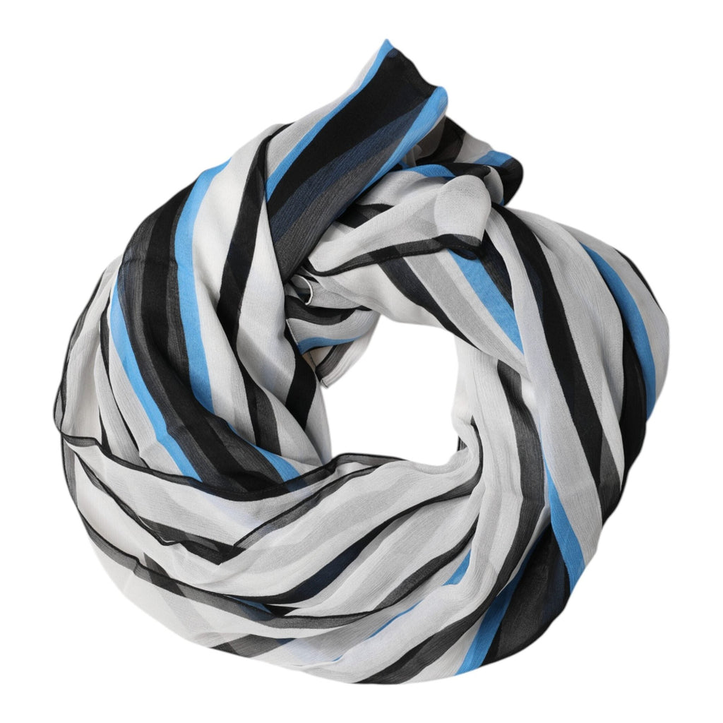 Dolce & Gabbana Multicolor Striped Neck Warmer Wrap Scarf