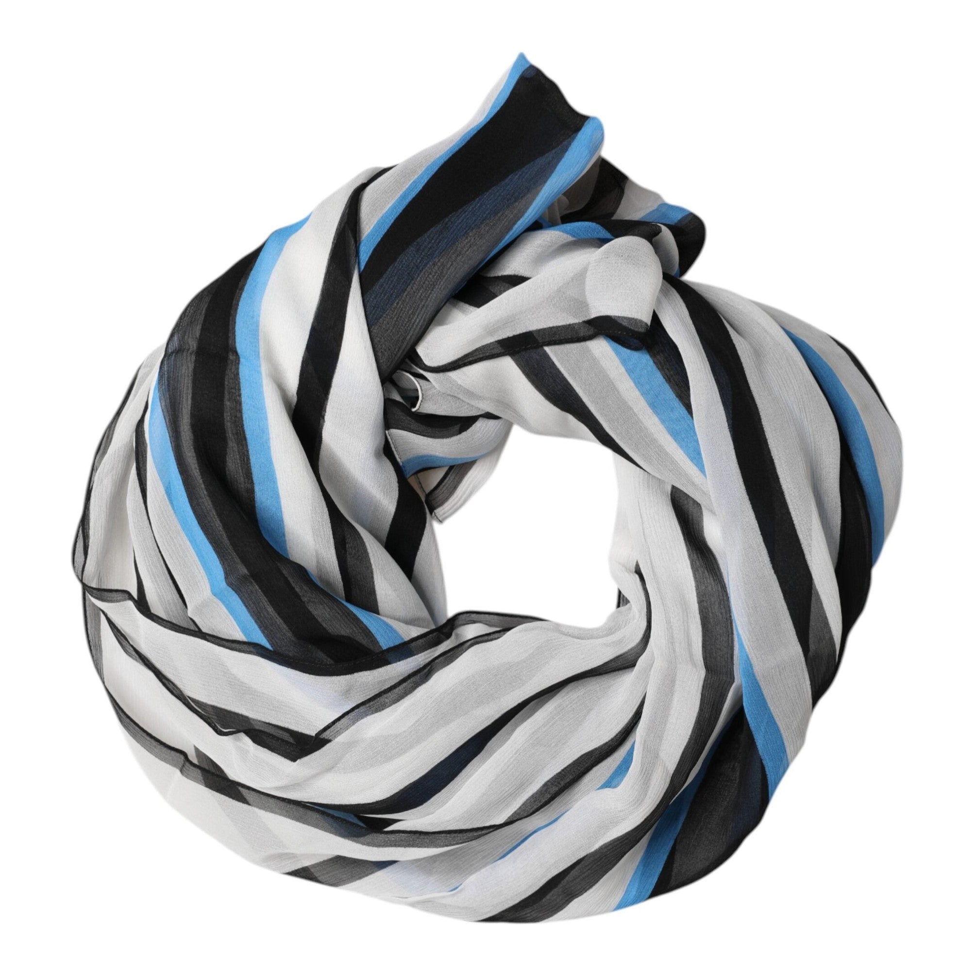 Dolce & Gabbana Multicolor Striped Neck Warmer Wrap Scarf