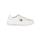 Tommy Hilfiger Bianco men's sneaker with white polyurethane upper, stylish casual shoe with laces and rubber sole.