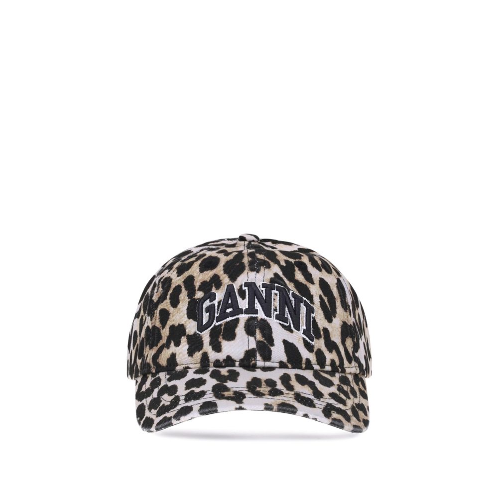 Ganni Multicolor Cotton Cap Baseball Hat