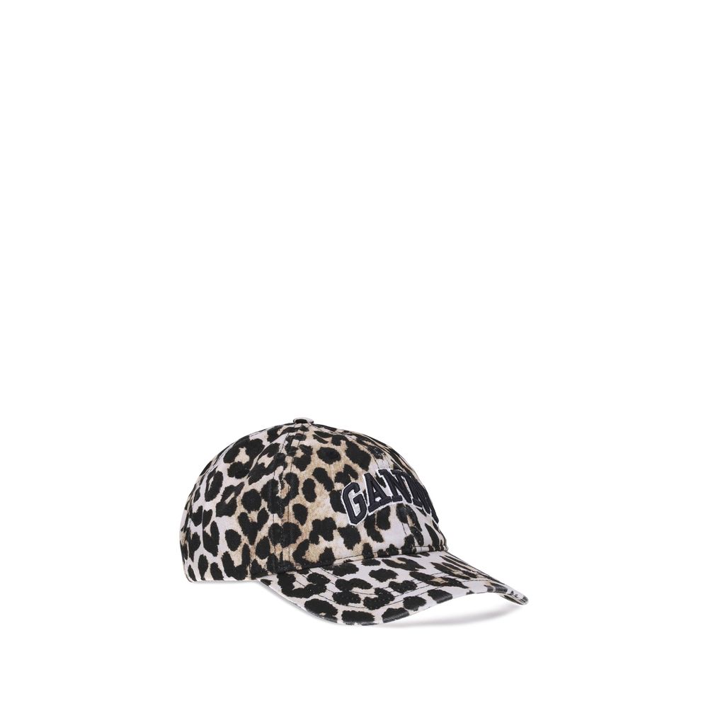 Ganni Multicolor Cotton Cap Baseball Hat
