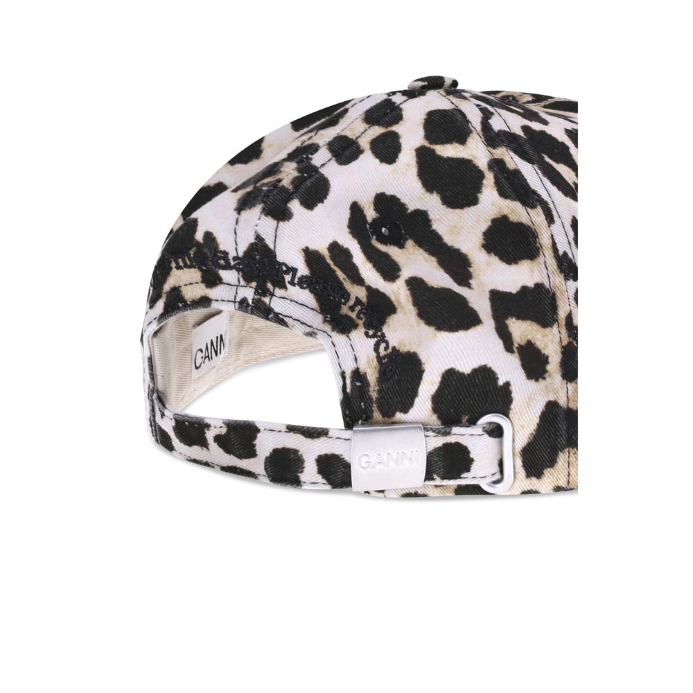Ganni Multicolor Cotton Cap Baseball Hat