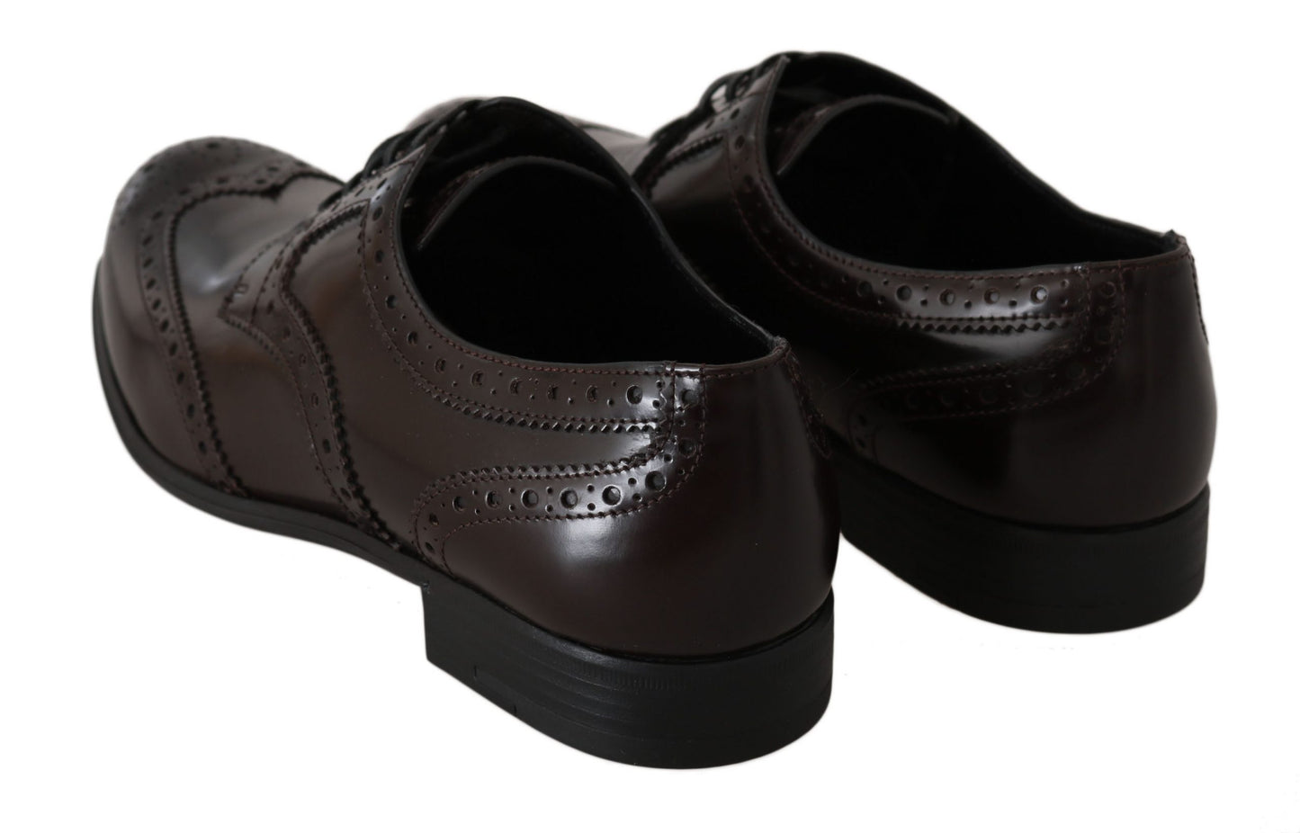 Dolce & Gabbana Brown Leather Broques Oxford Wingtip Shoes Dolce & Gabbana