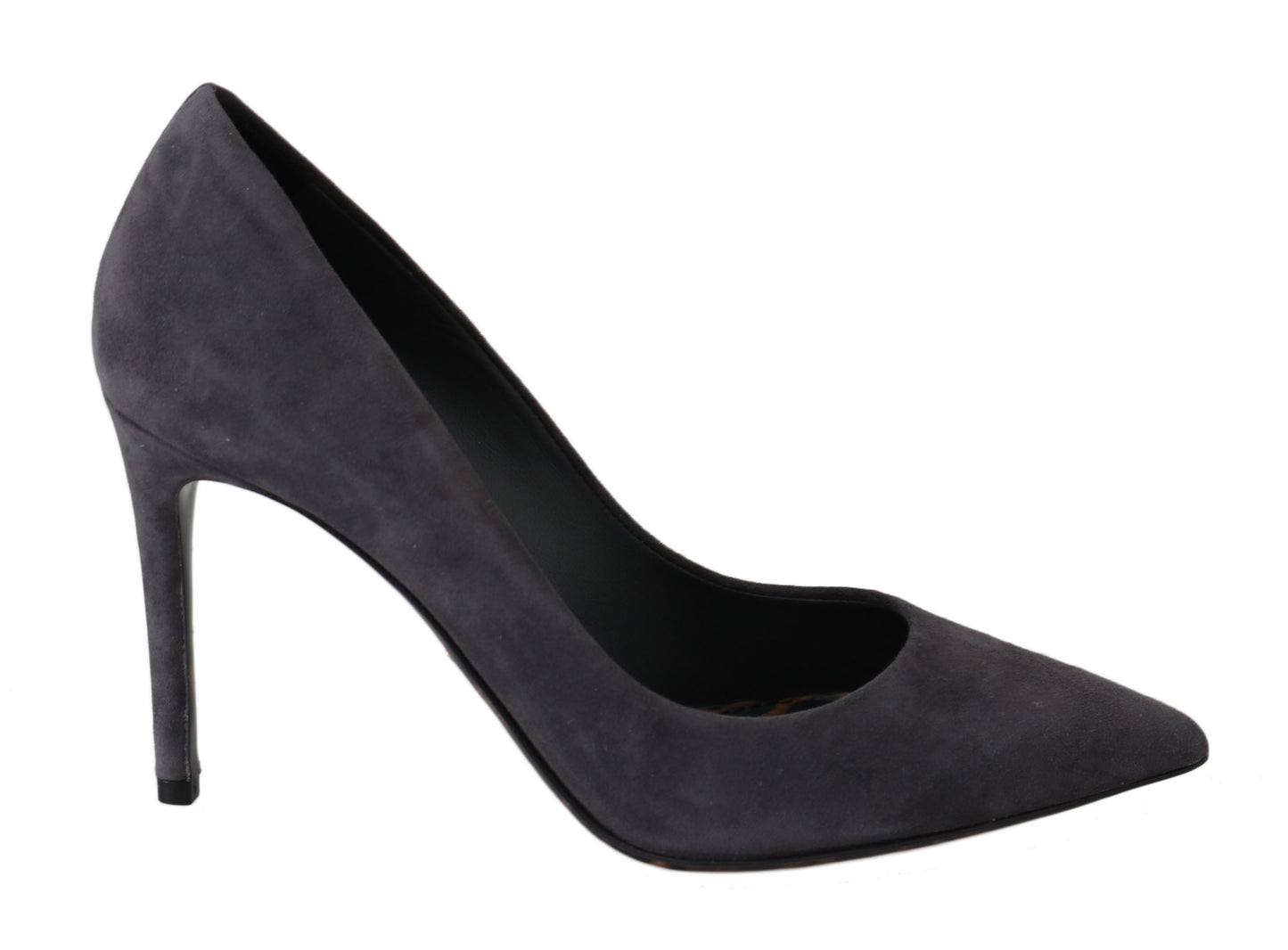 Dolce & Gabbana Gray Suede Leather Stiletto Shoes Heels Dolce & Gabbana