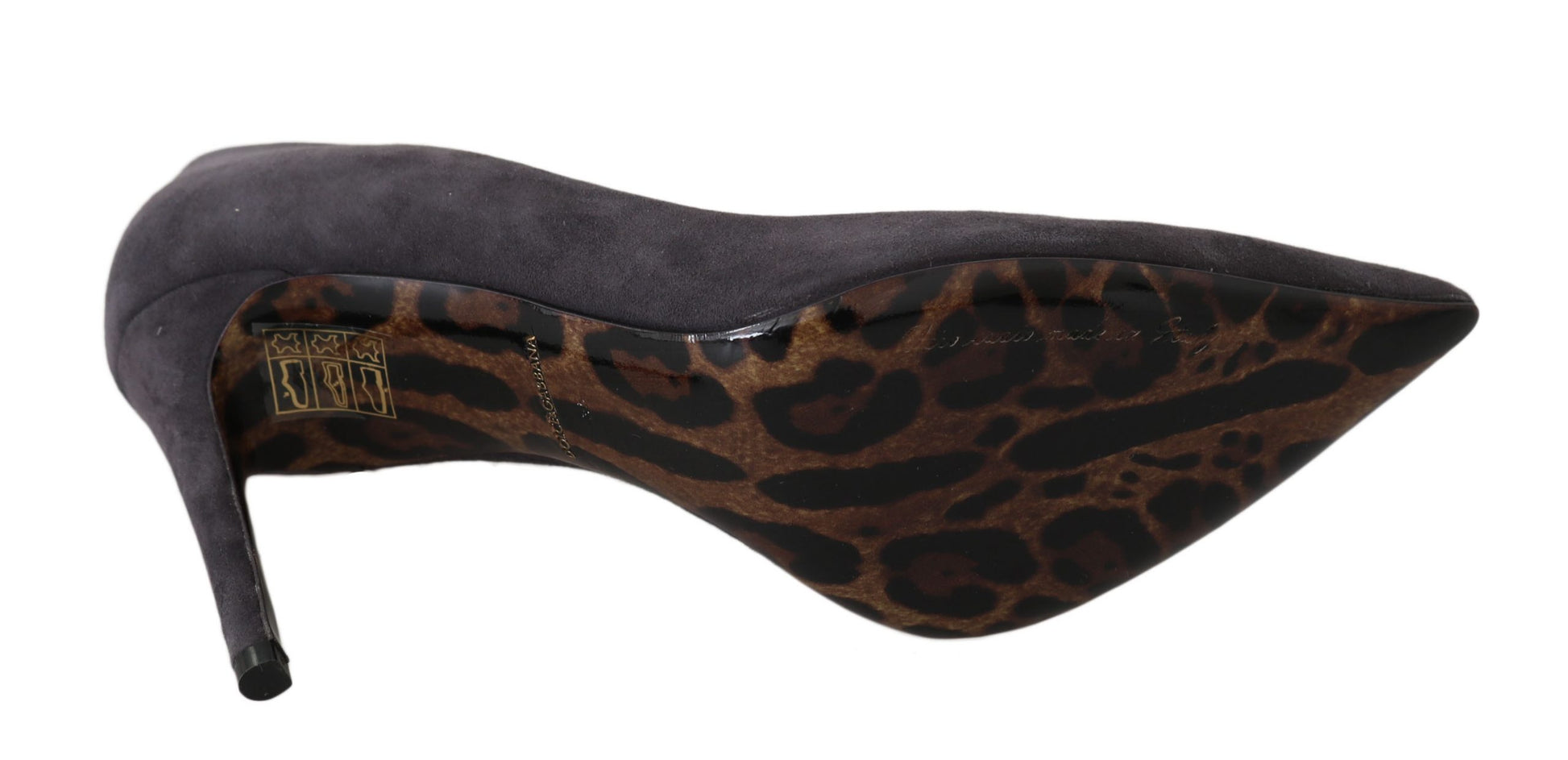 Dolce & Gabbana Gray Suede Leather Stiletto Shoes Heels Dolce & Gabbana