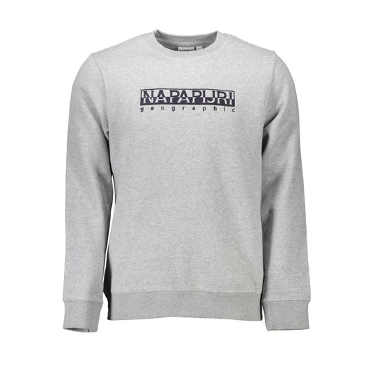 Napapijri Gray Cotton Men Sweater Napapijri