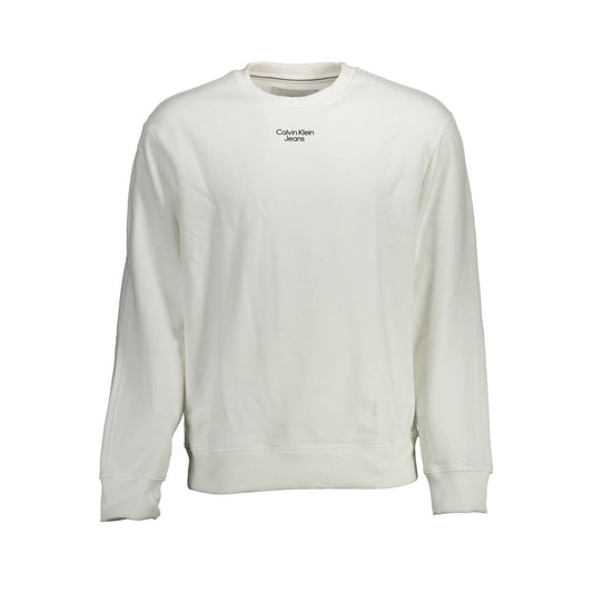 Calvin Klein White Cotton Men Sweater Calvin Klein