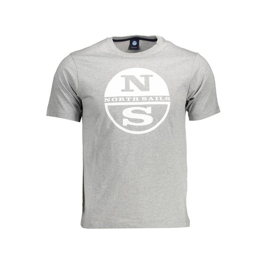 North Sails Gray Cotton T-Shirt North Sails