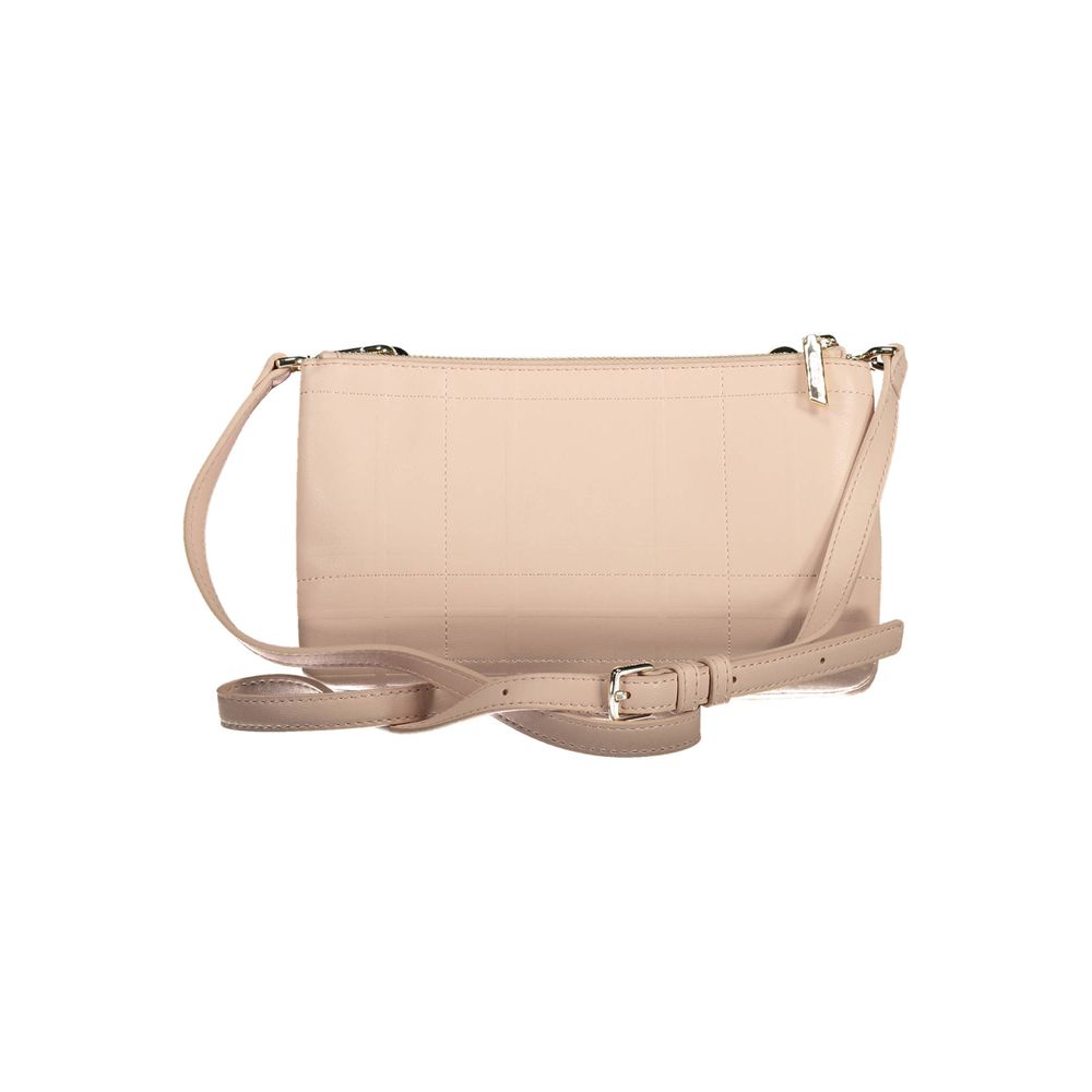 Calvin Klein Rosa polyurethane women's handbag with sleek design and top handle, featuring a minimalist style and subtle logo details.