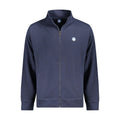 North Sails blue cotton male sweatshirt with crewneck and long sleeves, casual and comfortable clothing for men.