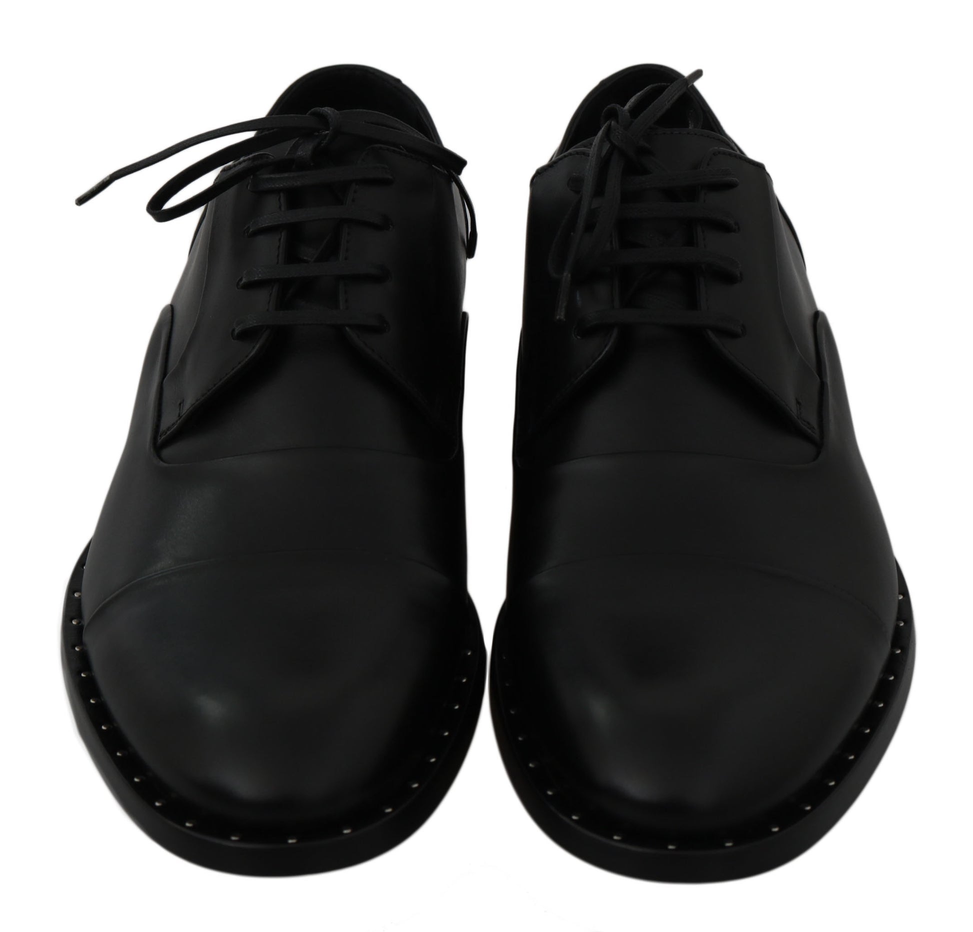 Dolce & Gabbana Black Leather Derby Formal Shoes Dolce & Gabbana