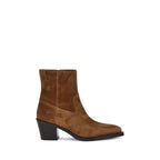 Stuart Weitzman Brown Calf Leather Bos Taurus Ankle Boots Stuart Weitzman