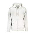 Calvin Klein Grigio cotton men's sweatshirt with crew neck and long sleeves, casual style, front logo detail.