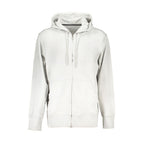 Calvin Klein Grigio cotton men's sweatshirt with crew neck and long sleeves, casual style, front logo detail.