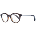 Yohji Yamamoto brown acetate glasses frames with rounded design, showcasing a sleek and stylish eyewear accessory.