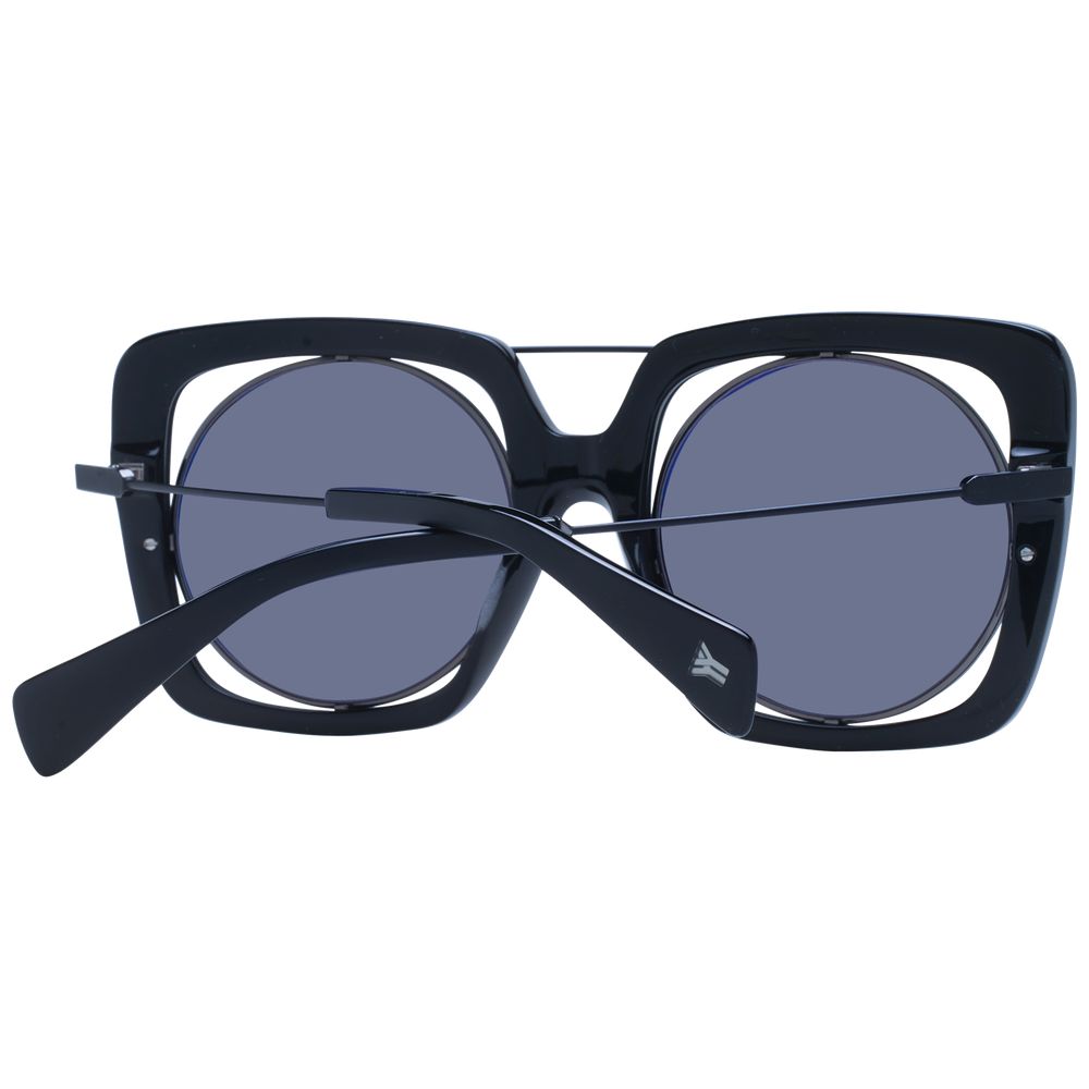 Yohji Yamamoto Black Unisex Sunglass