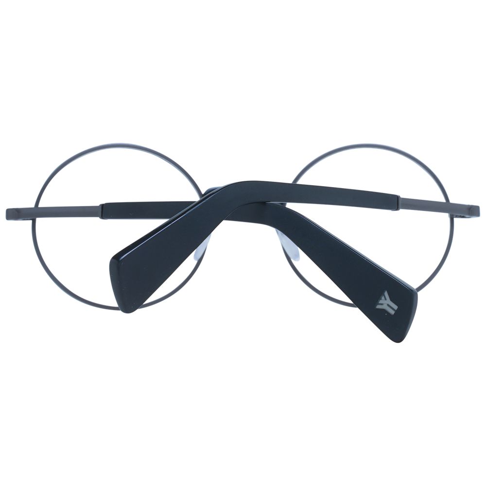 Yohji Yamamoto gray Monel glasses frames with round lenses and sleek design, showcasing modern eyewear style.