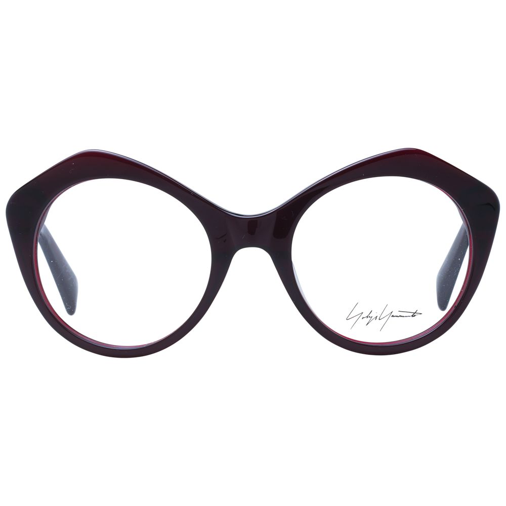 Yohji Yamamoto Burgundy Unisex Glasses Frame