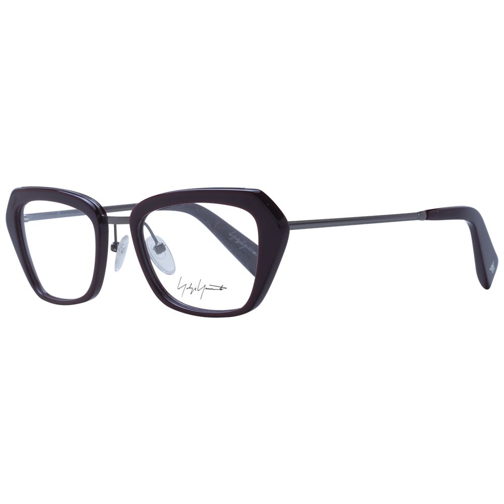 Yohji Yamamoto Burgundy Metal & Plastic Glasses Frames