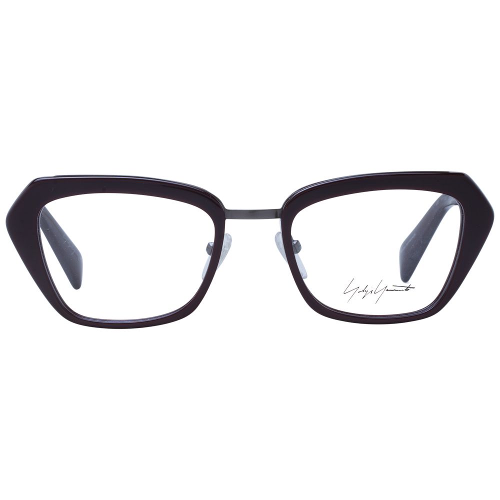 Yohji Yamamoto Burgundy Metal & Plastic Glasses Frames