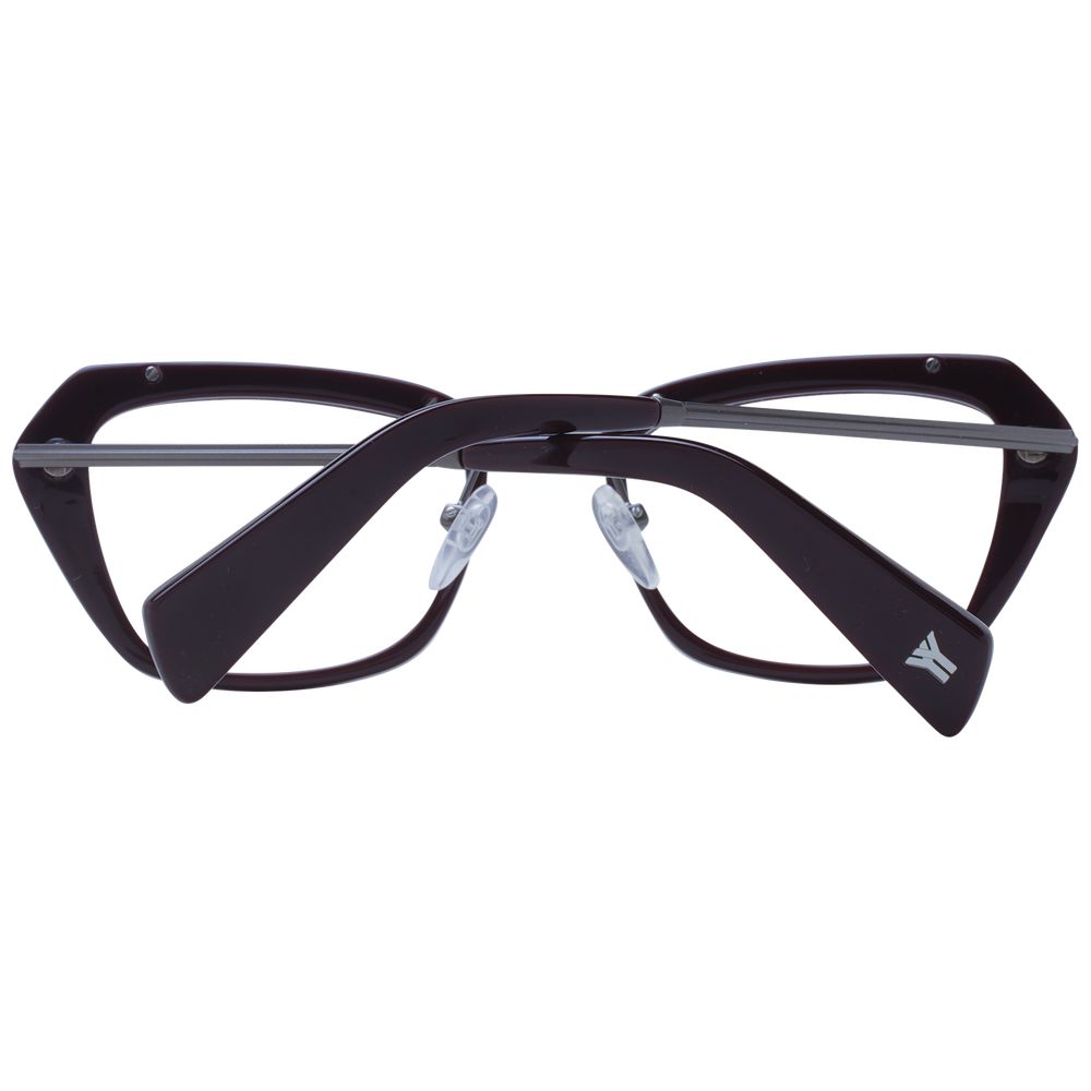 Yohji Yamamoto Burgundy Metal & Plastic Glasses Frames
