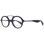 Gray acetate Yohji Yamamoto glasses frames with sleek design and clear lenses, showcasing modern eyewear style and craftsmanship.