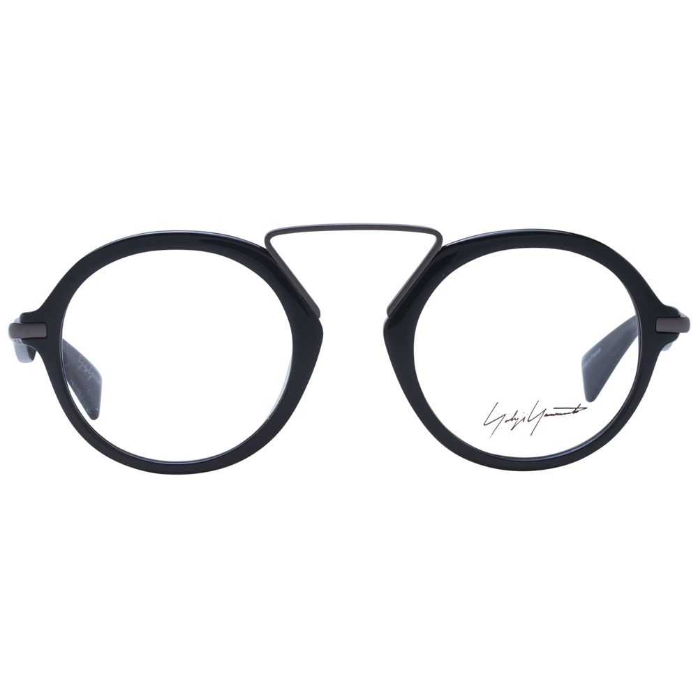 Yohji Yamamoto gray acetate glasses frames with sleek design and clear lenses, stylish eyewear for contemporary fashion.