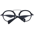 Yohji Yamamoto gray acetate glasses frames with clear lenses, stylish and modern eyewear for a sophisticated look.