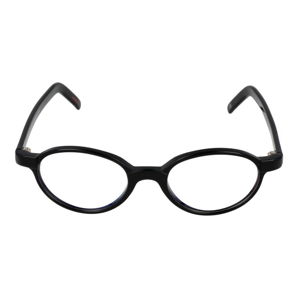 Andy Wolf black acetate glasses frames with sleek design and clear lenses, stylish eyewear for everyday wear