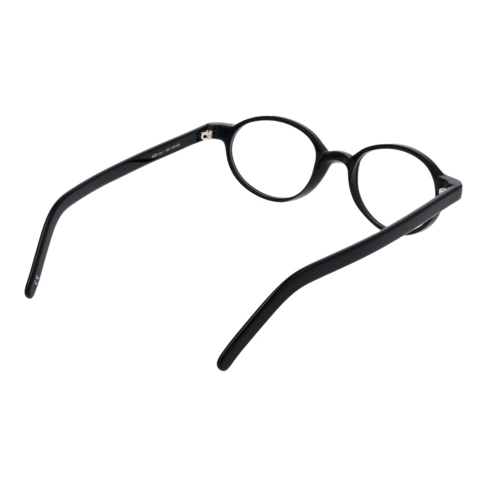Andy Wolf black acetate glasses frames with sleek rectangular design, showcasing modern eyewear style and high-quality craftsmanship.