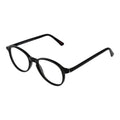 Andy Wolf black acetate glasses frames with sleek, modern design and clear lenses, showcasing stylish eyewear for everyday wear.