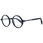 Yohji Yamamoto black acetate glasses frames with sleek, modern design and clear lenses, showcasing stylish eyewear.