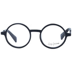 Yohji Yamamoto black acetate glasses frames with sleek design and stylish rectangular shape.