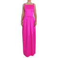 Dolce & Gabbana Pink Silk Long Sheath Ball Gown Dress
