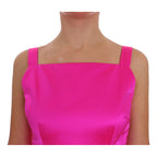 Dolce & Gabbana Pink Silk Long Sheath Ball Gown Dress