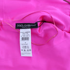 Dolce & Gabbana Pink Silk Long Sheath Ball Gown Dress