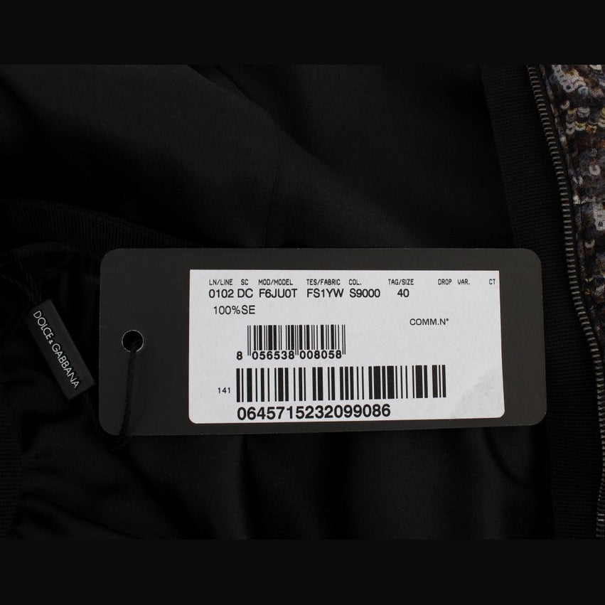 Dolce & Gabbana Dark Silk Shift Gown Full Length Dress