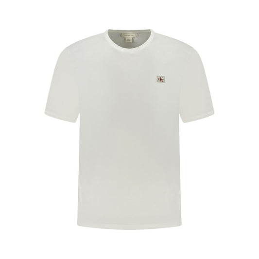 Calvin Klein White Cotton Men T-Shirt Calvin Klein